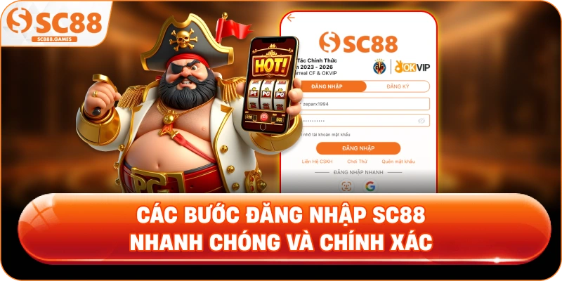 các bước đăng nhập SC88 nhanh chóng và chính xác